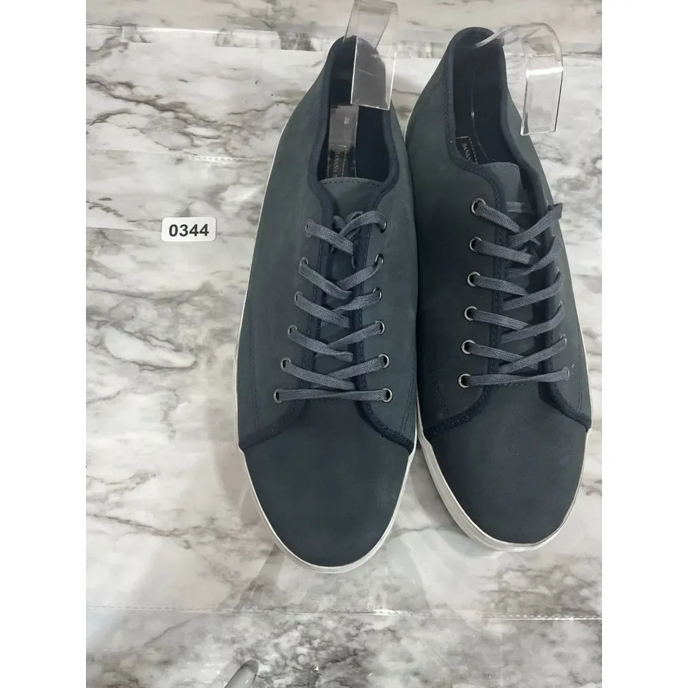 Banana Republic Shoes‎ Men's 13 Blue Leather Nubuck Court  Lace Up Sneakers